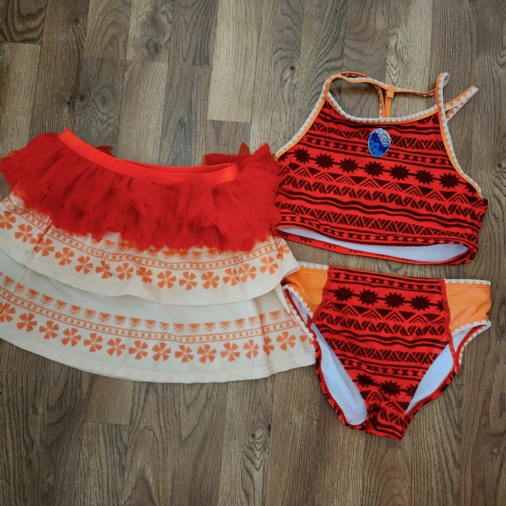 DISNEY MOANA GIRLS 9/10 BATHINGSUIT